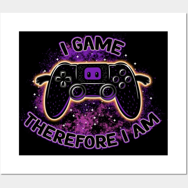 I game therefore I am Wall Art by rmtees